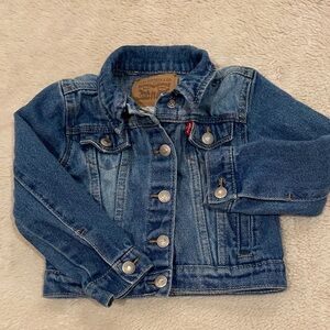 Levi’s Toddler Classic Denim Trucker Jacket Blue Red Tab Size 3T